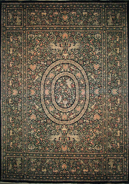 Aubusson Louis XV Carpet | 12'1" x 8'11" | Home Decor | Wool Area Rug