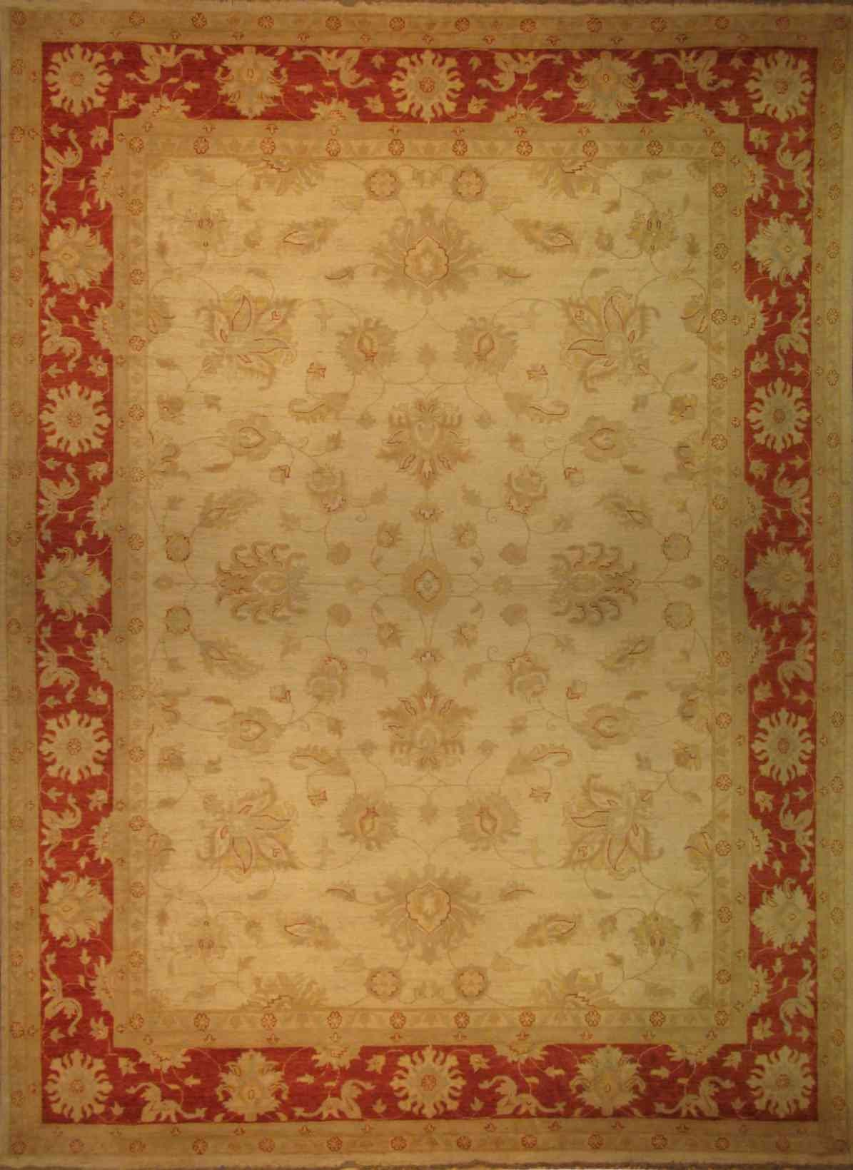 Konar Lotus Garden Carpet | 12' x 9'1" | Home Decor | Wool Area Rug