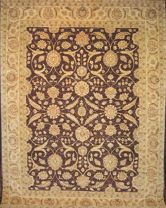 Lotus Vines Wool Carpet | 11'4" x 8'11" | Home Decor | Hand-Knotted Rug