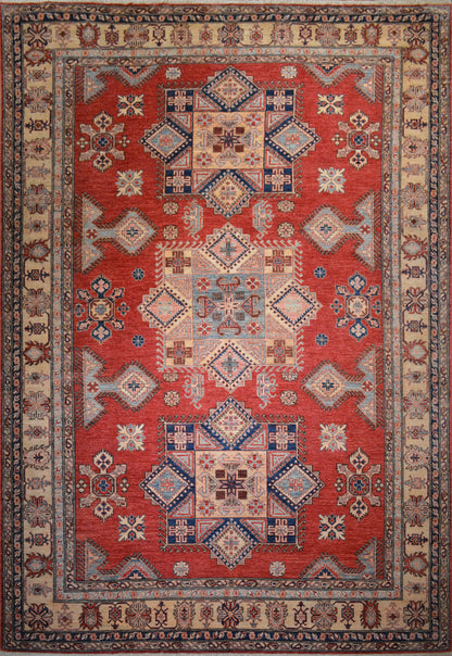 Kazakh Wool Carpet | 12'11" x 8'11" | Home Decor | Hand-Knotted Rug