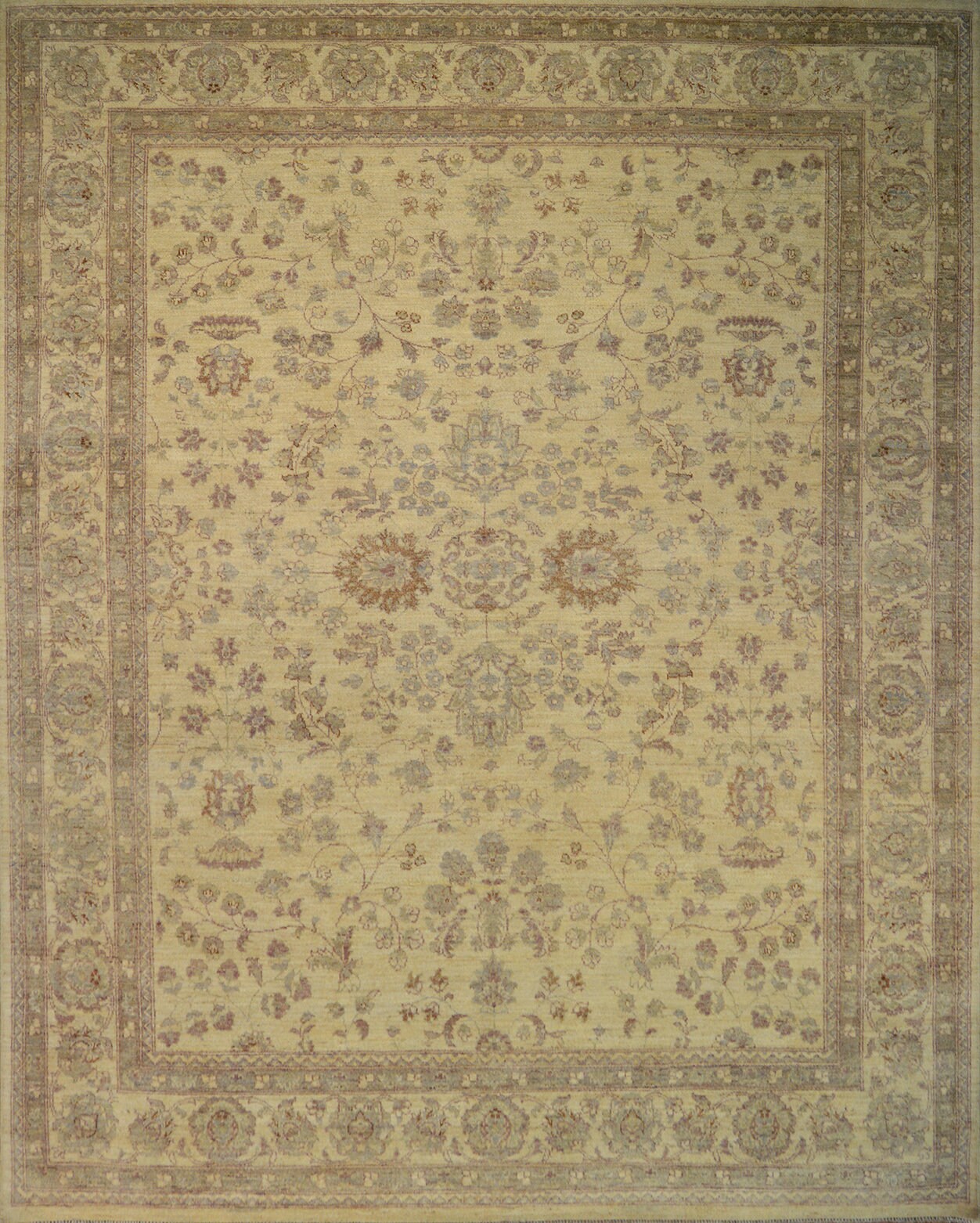 Paktika Lotus Gardens Wool Carpet | 9'10" x 8' | Home Decor | Hand-Knotted Rug