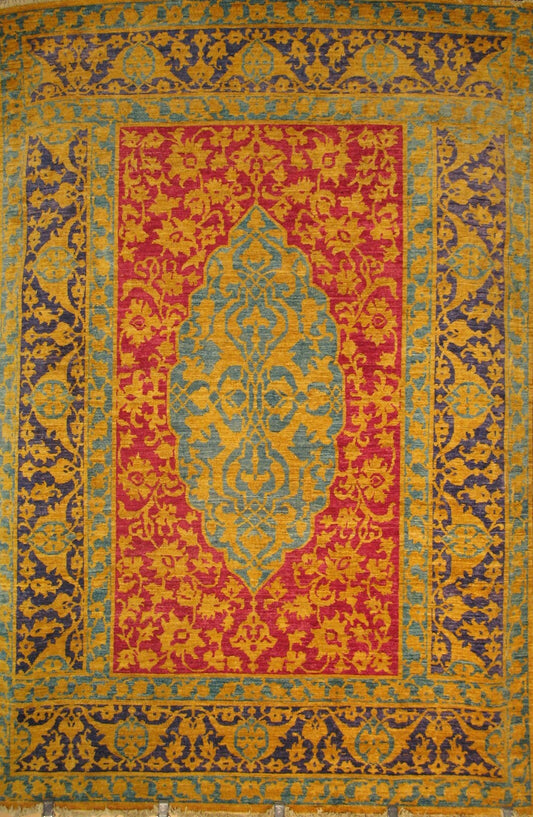 Imperial Qajar Dynasty Carpet | 8'9" x 6' | Home Decor | Wool Area Rug