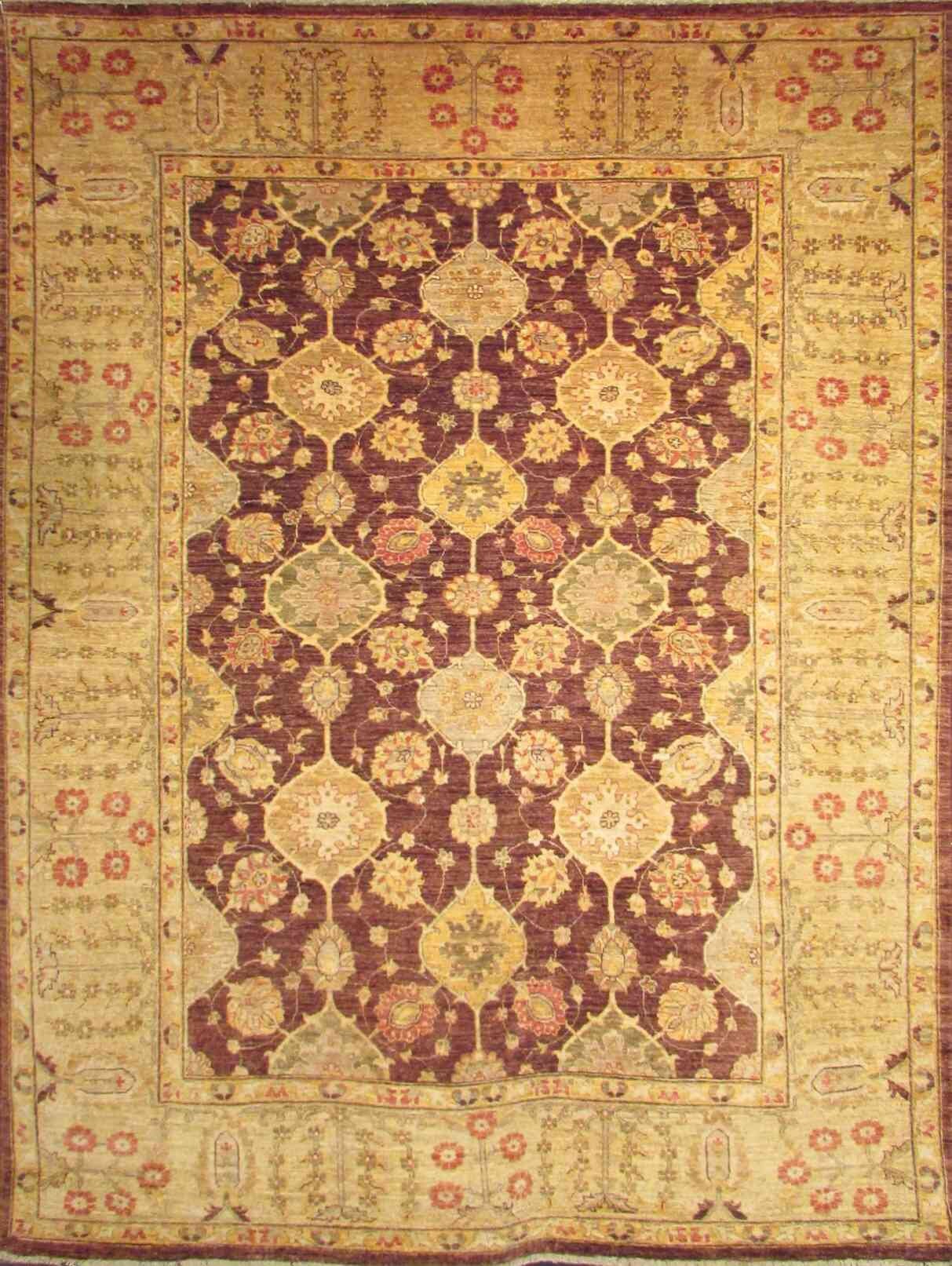 Helmand Pomegranate And Lotuses Carpet | 9'10" x 7'7" | Home Decor | Wool Area Rug