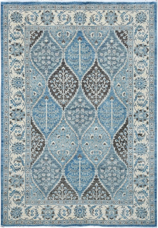 Gardens of Babylon Carpet | 9'2" x 6'4" | Home Decor | Hand-knotted Wool Area Rug