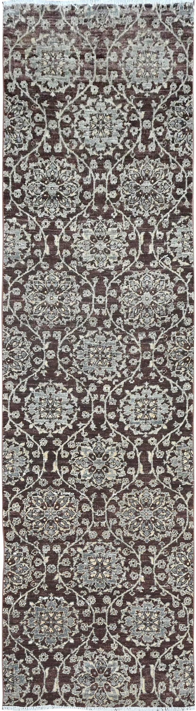 Samoke Runner Rug | 9'9" x 2'8" | Genuine Hand-knotted Rug | Area Rug