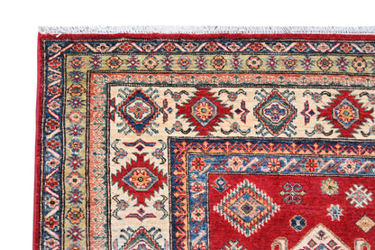 Kazakh Carpet | 9'8" x 6'11" | Home Decor | Hand-knotted Wool Area Rug