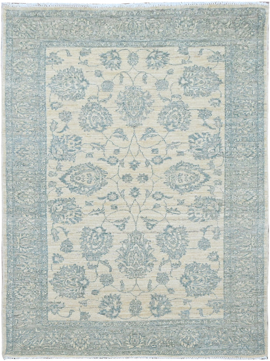 Faryab Lotus Gardens Rug | 5'10" x 4' | Home Decor | Hand-knotted Wool Area Rug