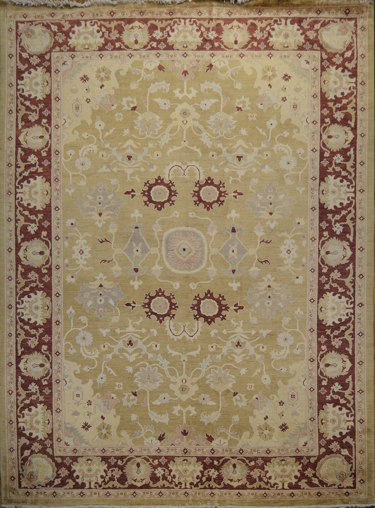 Qaiser Butt Kashmiri Carpet | 13'8" x 10'2" | Home Decor | Hand-knotted Wool Area Rug