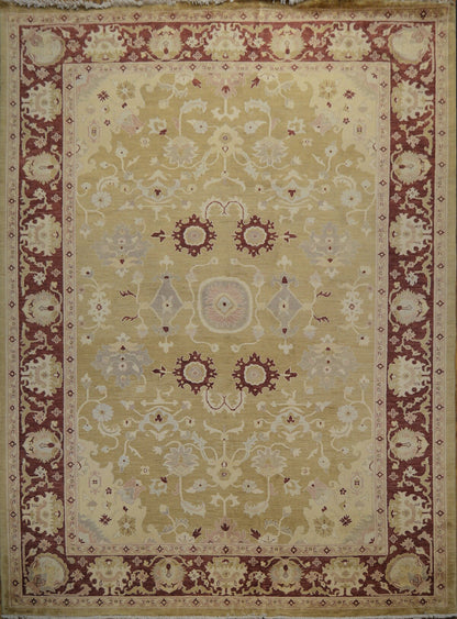 Qaiser Butt Kashmiri Carpet | 13'8" x 10'2" | Home Decor | Hand-knotted Wool Area Rug