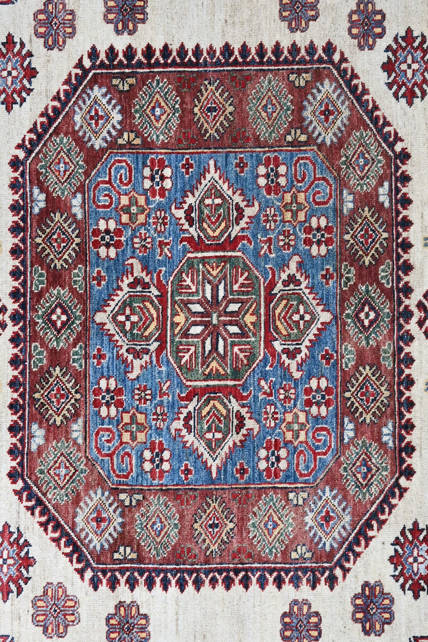 Kazakh Carpet | 13' x 10'1" | Home Decor | Hand-knotted Wool Area Rug