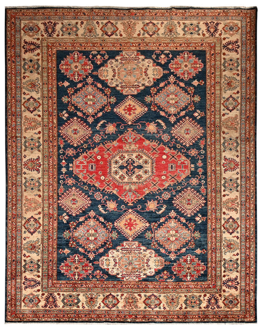 Kazakh Carpet | 10'2" x 8'1" | Home Decor | Hand-knotted Wool Area Rug