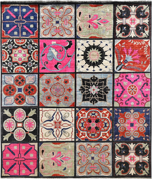 Four Gardens of Mazagan Carpet | 9'11" x 8'2" | Home Decor | Hand-knotted Wool Area Rug