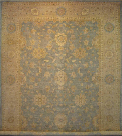 Helmand Lotus Carpet | 13'3" x 9'11" | Home Decor | Hand-knotted Wool Area Rug