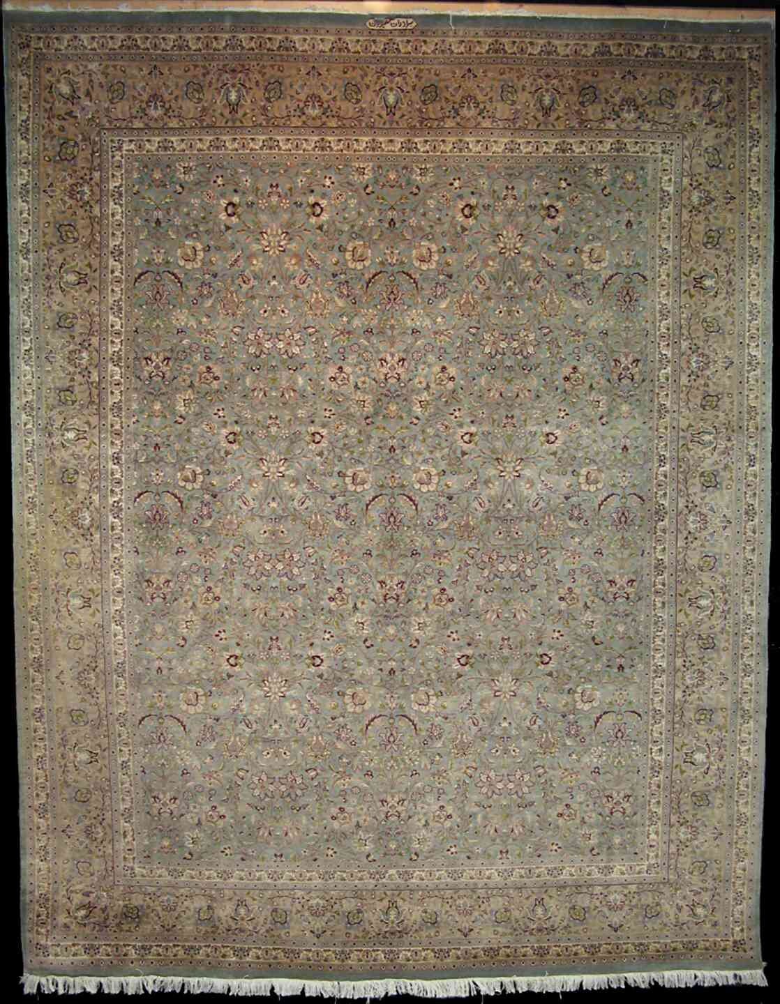 Hispahan Lotus Silk Carpet | 10'1" x 7'11" | Home Decor | Silk & Wool Area Rug