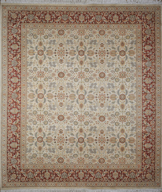 Ghoum Millefleurs Hazar Dastaan Silk Carpet | 10'5" x 8'2" | Home Decor | Silk & Wool Area Rug