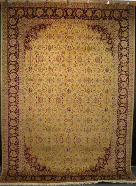 Millefleurs - Quarter Moon Silk Carpet | 11'10" x 8'2" | Home Decor | Wool Area Rug