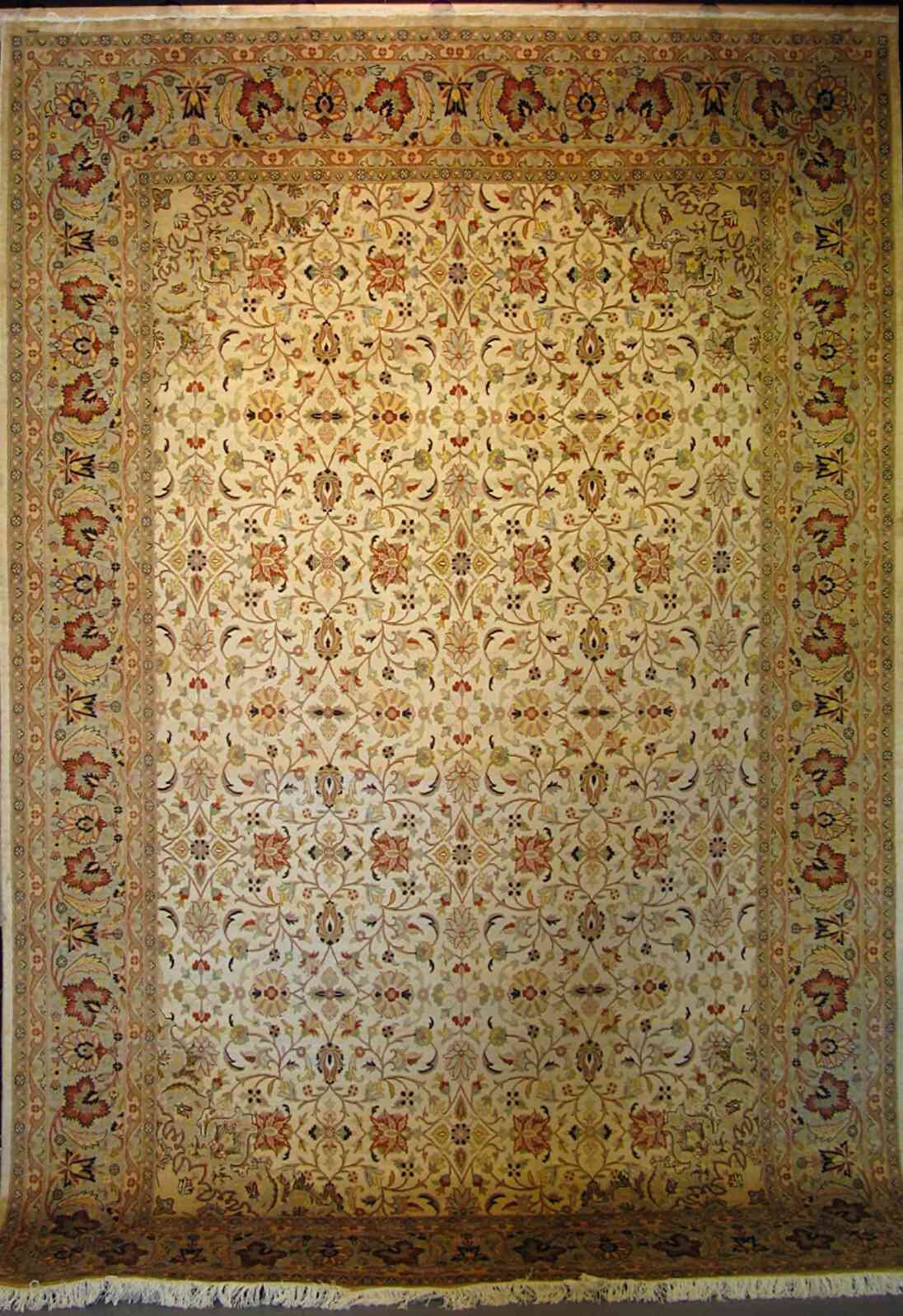 Tauris Millefleurs Silk Carpet | 12'3" x 8'2" | Home Decor | Wool Area Rug