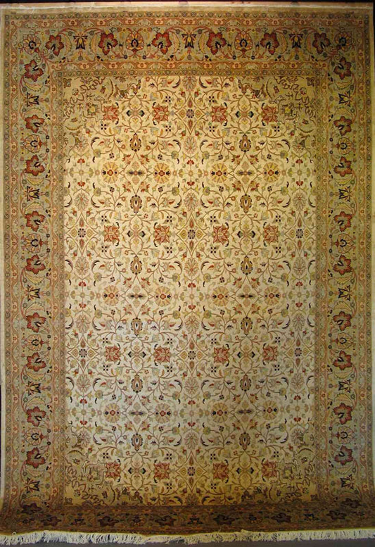 Tauris Millefleurs Silk Carpet | 12'3" x 8'2" | Home Decor | Wool Area Rug