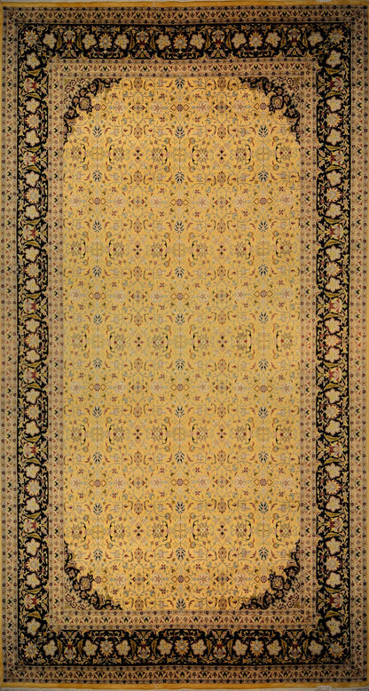 Millefleurs - Quarter Moon Silk Carpet | 18'7" x 10' | Home Decor | Silk & Wool Area Rug