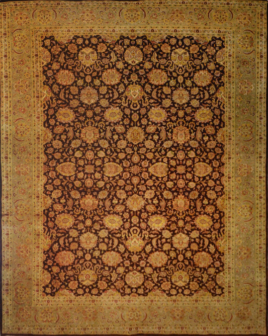 Farah Pomegranate Garden Silk Carpet | 15'7" x 10' | Home Decor | Silk & Wool Area Rug