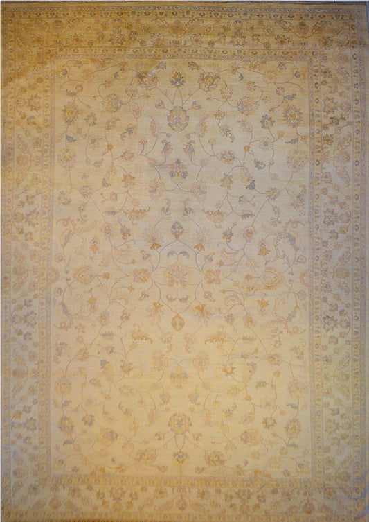 Nimruz Lotus Gardens Carpet | 18'7" x 12'4" | Home Decor | Hand-knotted Wool Area Rug