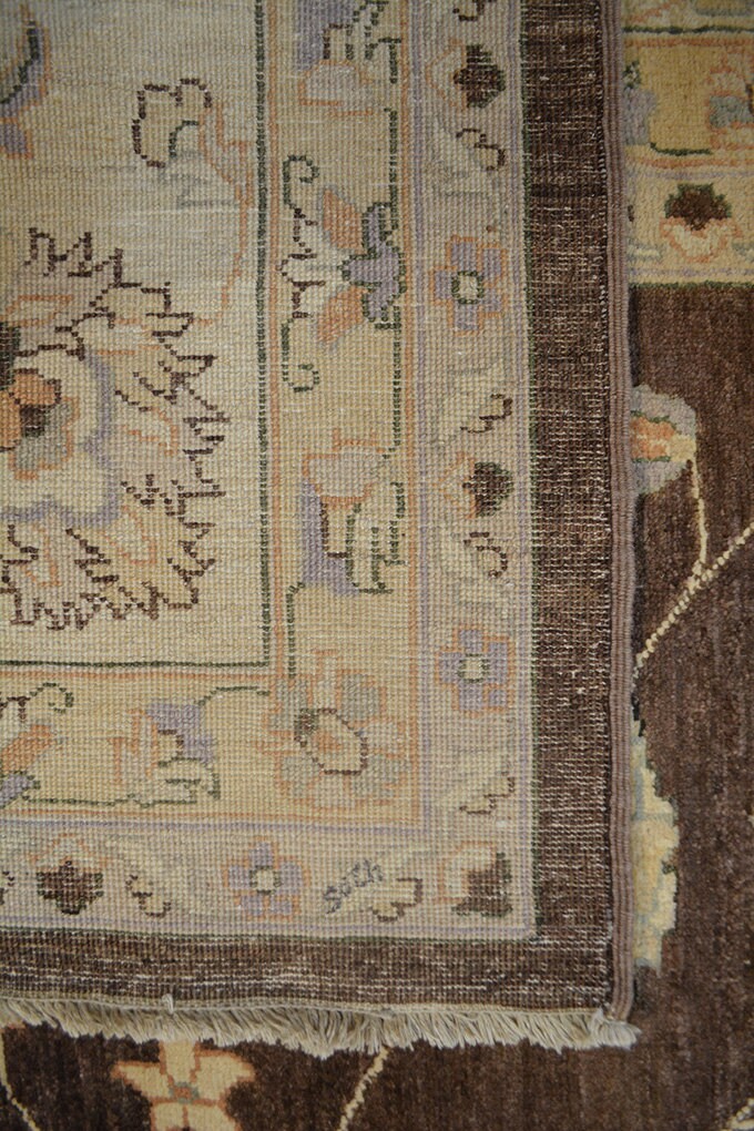 Sultanabad Lotus Carpet | 14'7" x 11'9" | Home Decor | Hand-knotted Wool Area Rug