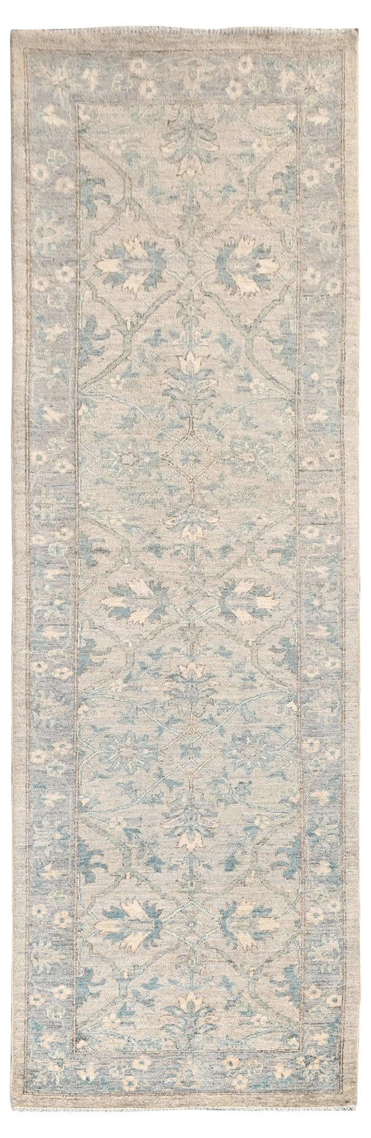 Kandahar Gardens Runner Rug | 9'9" x 2'11" | Genuine Hand-knotted Rug | Area Rug