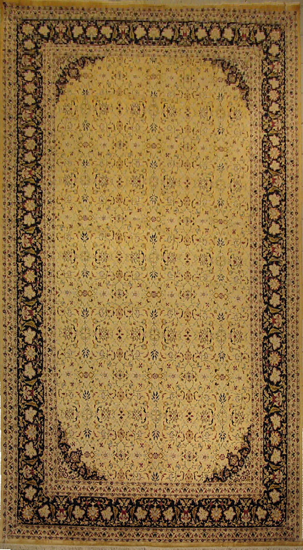 Millefleurs - Quarter Moon Silk Carpet | 19'5" x 10'7" | Home Decor | Silk & Wool Area Rug