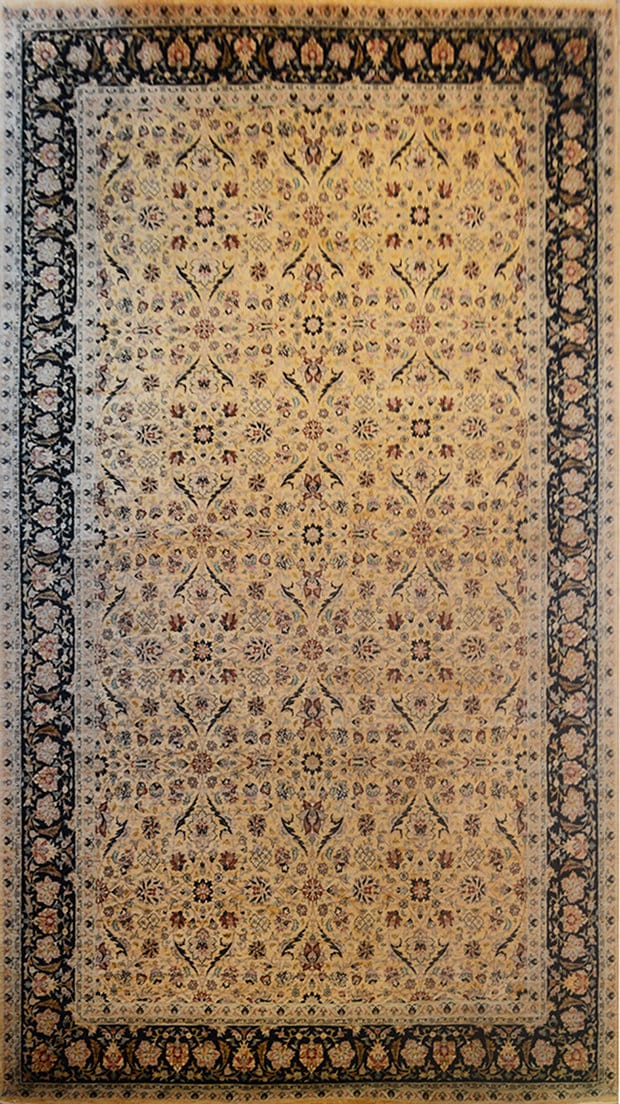 Ghoum, Shah Abbas Silk Carpet | 17'10" x 10' | Home Decor | Silk & Wool Area Rug