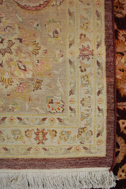 Farah Pomegranate Garden Silk Carpet | 15'7" x 10' | Home Decor | Silk & Wool Area Rug