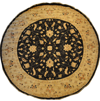 Oruzgan Round Carpet | 12'1" x 11'9" | Home Decor | Wool Area Rug