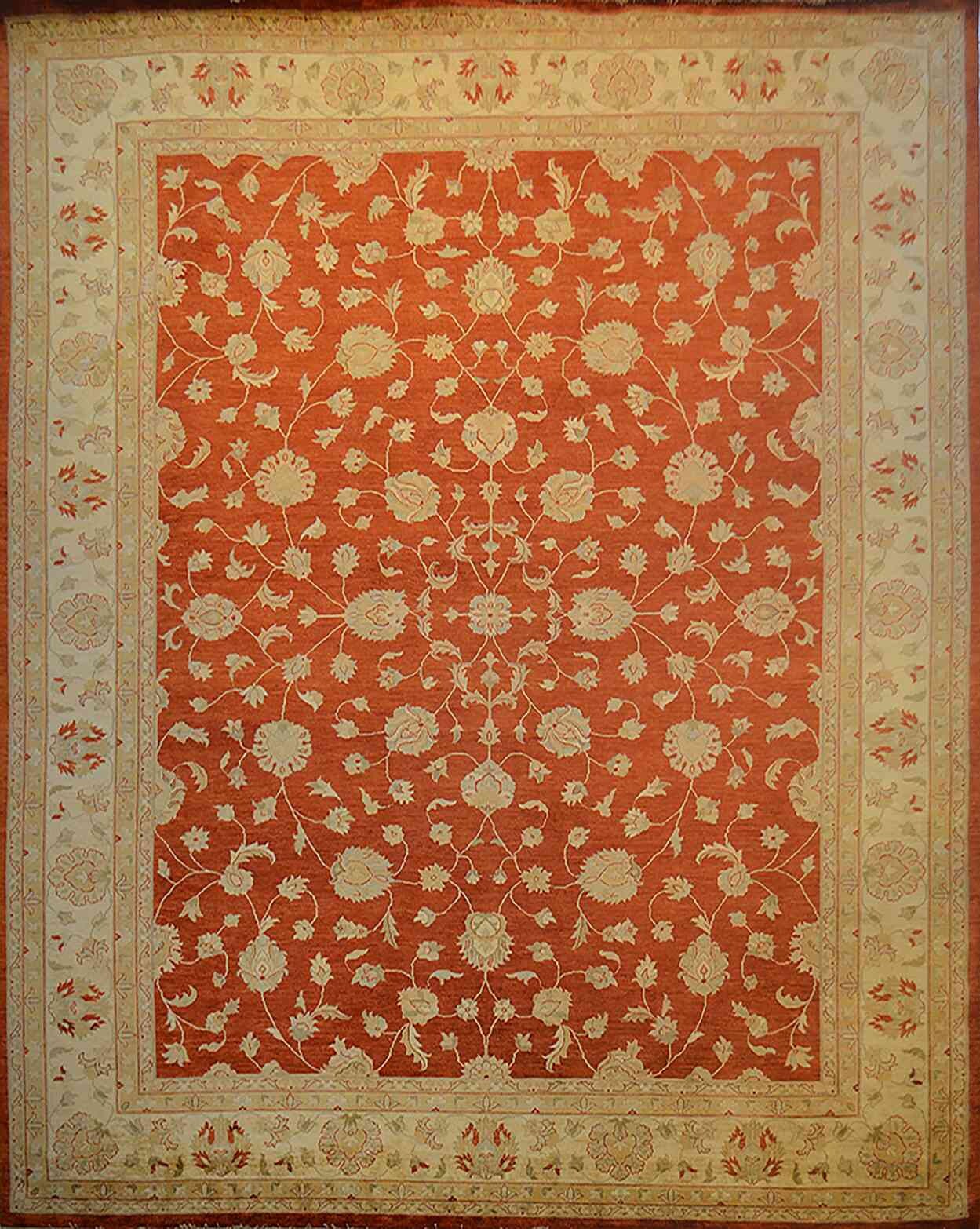 Lotus Vines Carpet | 15'3" x 12'2" | Home Decor | Hand-knotted Wool Area Rug