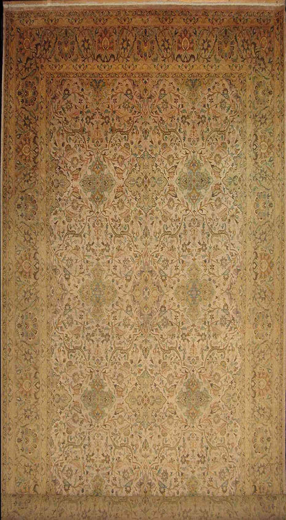 Ghoum - Oveisi Gardens Silk Carpet | 16'8" x 9'2" | Home Decor | Silk & Wool Area Rug